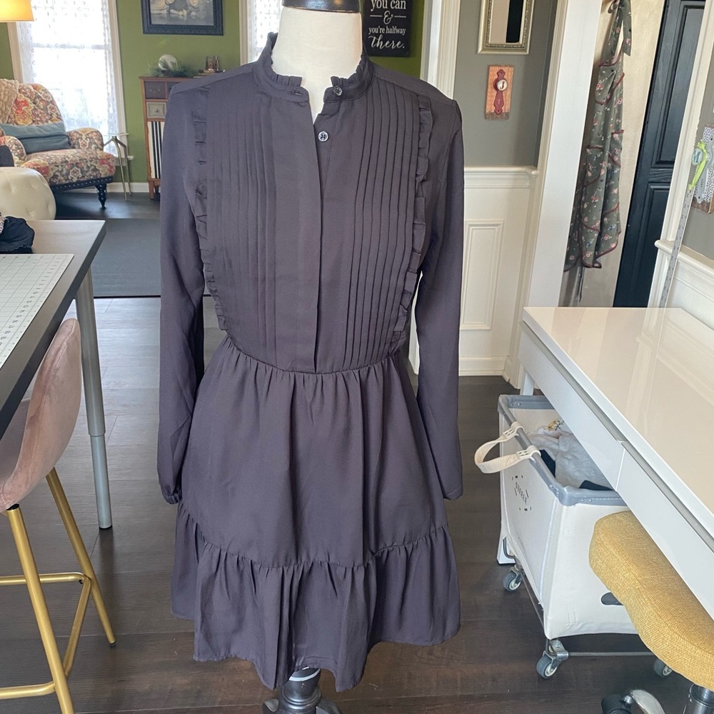Black ruffle dress by jcrew mercantile sz 4